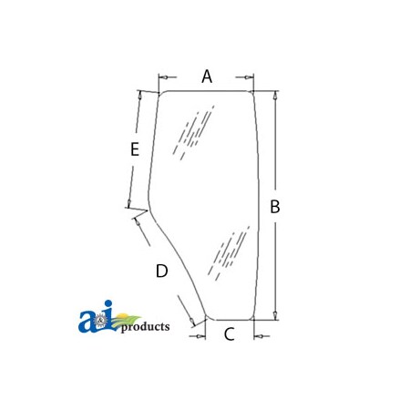 A & I Products Glass, Door (RH) 63" x35" x4.5" A-R198625